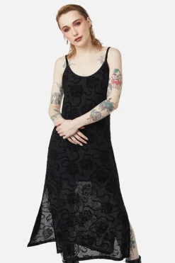 Decaying Days Flocked Mesh Dress