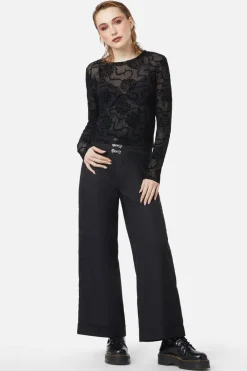 Decaying Days Flocked Mesh Top