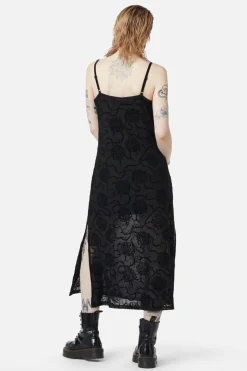 Decaying Days Flocked Mesh Dress