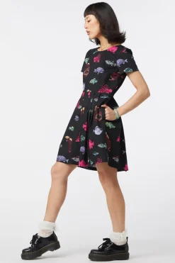 Deep Sea Pleated Dress