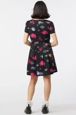 Deep Sea Pleated Dress