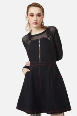 Defrauded Contrast Stitch Pinafore