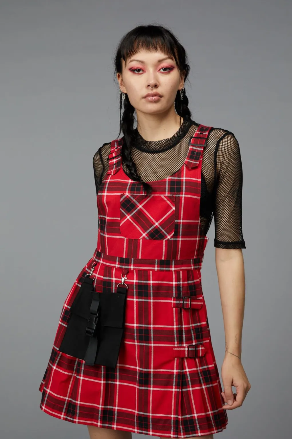 Demonic Tartan Pinafore