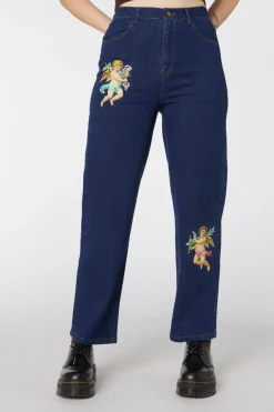 Denim Cherub Print Jean