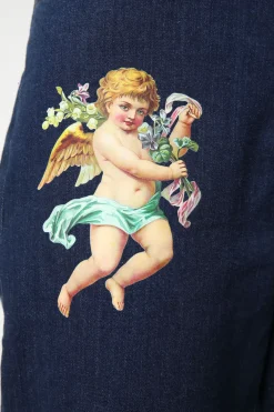 Denim Cherub Print Jean