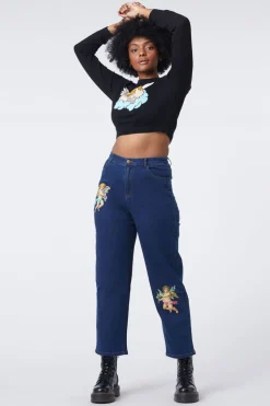 Denim Cherub Print Jean