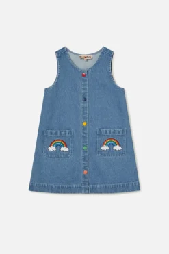 Denim Rainbow Kids Pinafore