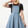 Denim Rainbow Strap Pinny