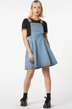 Denim Rainbow Strap Pinny