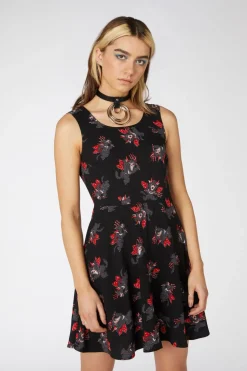 Devil Viscose Skater Dress