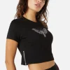 Diamante Butterfly Zipper Tee