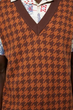Dodo Houndstooth Knit Vest