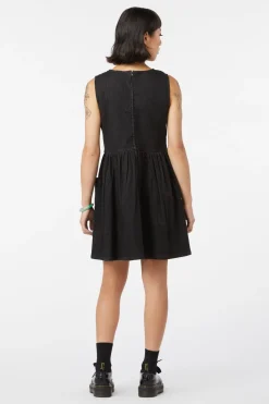 Embroidered Denim Pinafore