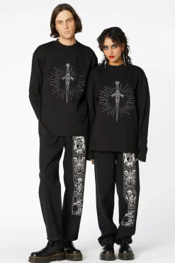 Embroidery Dagger Sweater