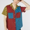 Festive Gingham Short Sleeve Shirt
