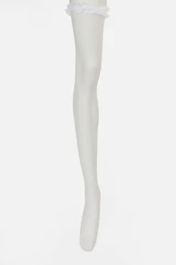 Fishnet Frill Over Knee Sock