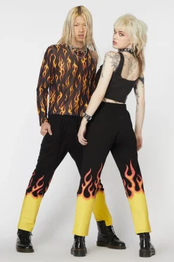 Flame Border Track Pant