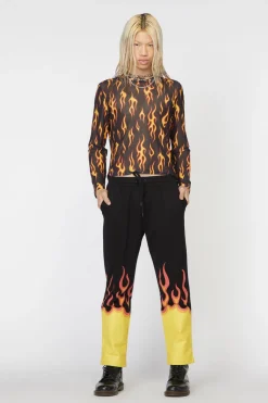 Flame Border Track Pant