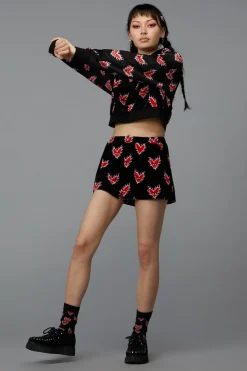 Flamin Hearts Velour Short