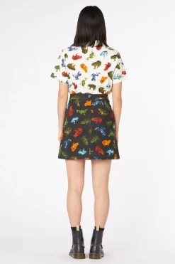 Frog Cotton Mini Skirt