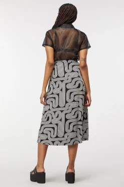 Geo Midi Skirt