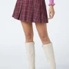 Ginger Check Pleated Skirt