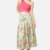 Glade Satin Midi Skirt