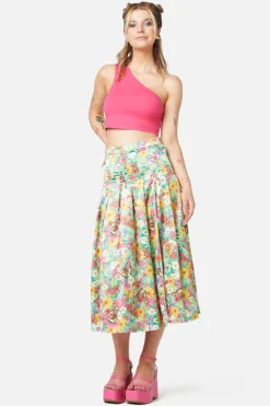 Glade Satin Midi Skirt