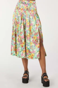 Glade Satin Midi Skirt