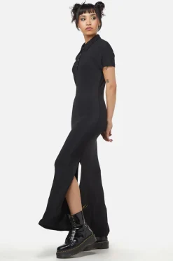 Glitter Mesh Midi Dress