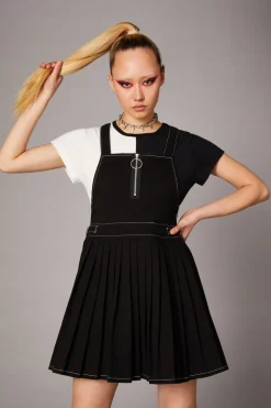 Goth Pleated Twill Pinny