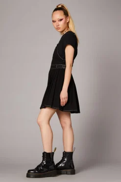 Goth Pleated Twill Pinny