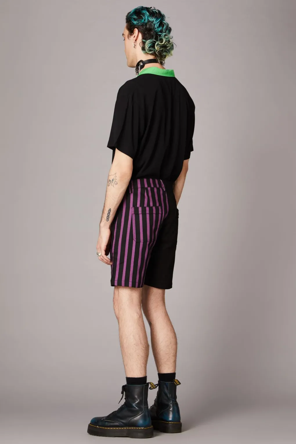 Goth Stripe Contrast Short