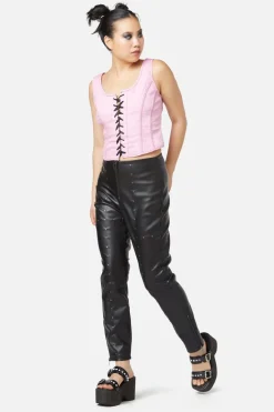 Goth Studded Pu Leggings