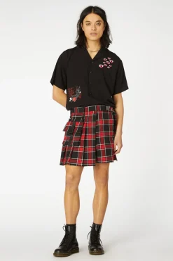 Goth Tartan Clip Skort