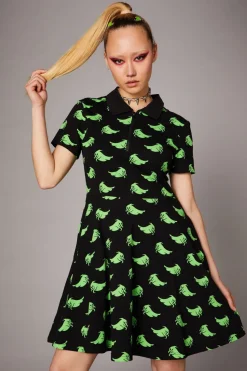 Green Ghost Collar Dress