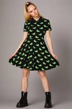 Green Ghost Collar Dress