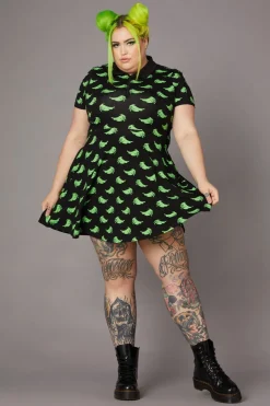 Green Ghost Collar Dress