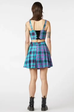 Grinning Tartan Pleated Skirt