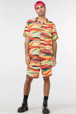 Grounded Satin Ss Shirt