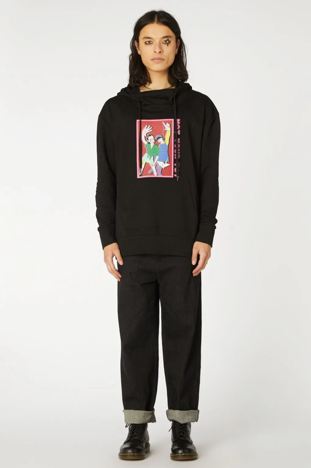 Grunge Printed Hoodie