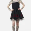 Hail Lilith Flocked Hem Bustier Dress