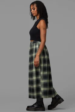 Haunted Bloom Tartan Skirt