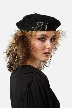 Heart Buckle Beret