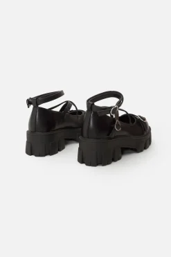 Heart Buckle Strappy Shoe