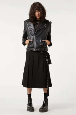 Heart Embossed Pu Jacket