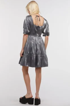 Holographic Ruffle Dress