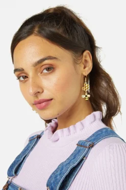 Honeycomb Bee Earrings