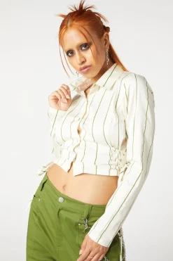 Impossible Things Lace Up Blouse