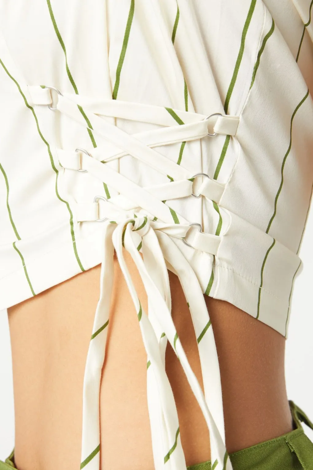 Impossible Things Lace Up Blouse